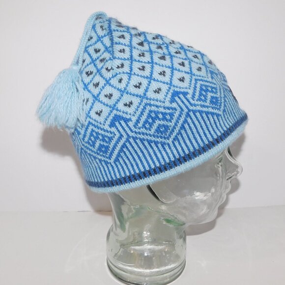 VTG Merkley Headgear M2 Blue Black Unisex Adult Wool Winter Skiing Hat Toque - Picture 7 of 8